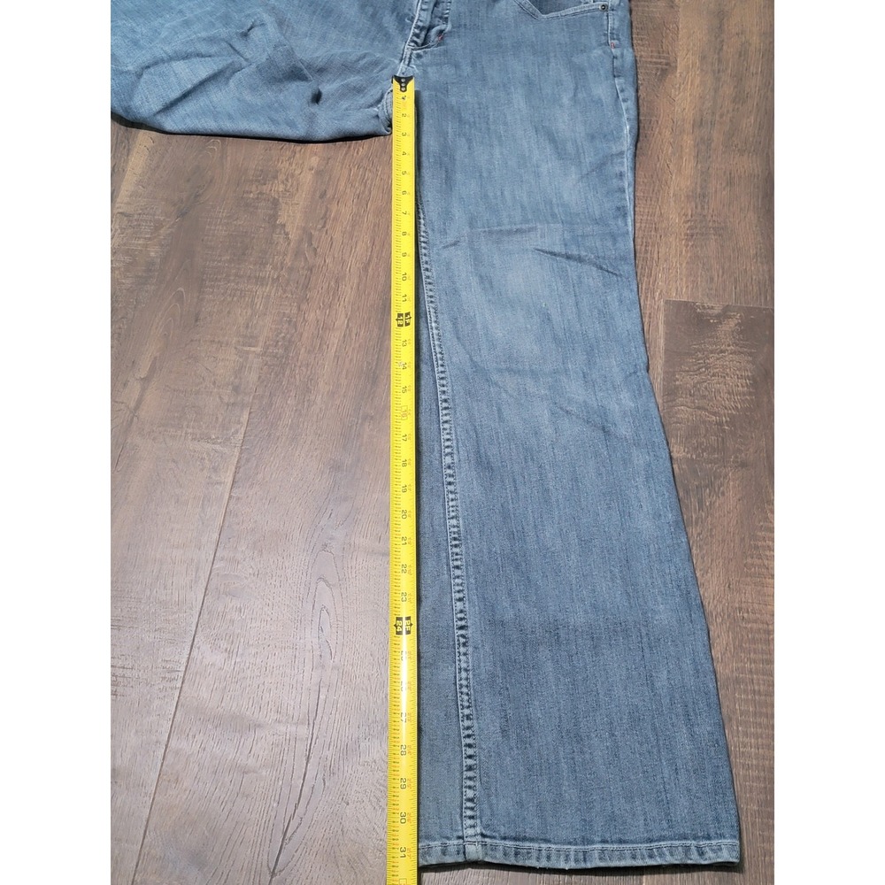 Harley Davidson Motorcycle Womens Denim Jeans Flare Leg Blue Size‎ 8 Long - Picture 3 of 11